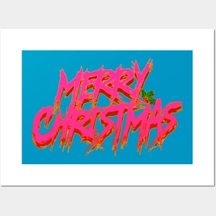 Merry Christmas (Black Metal. - neon) Posters and Art